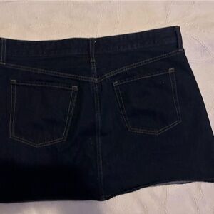 Dark Denim Skirt with Pockets